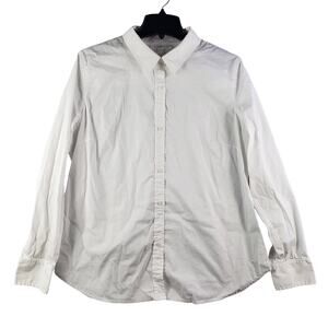 1901 Dress Shirt SMALL WORK White Button Up Long Sleeve Button Cuff Ladie Blouse